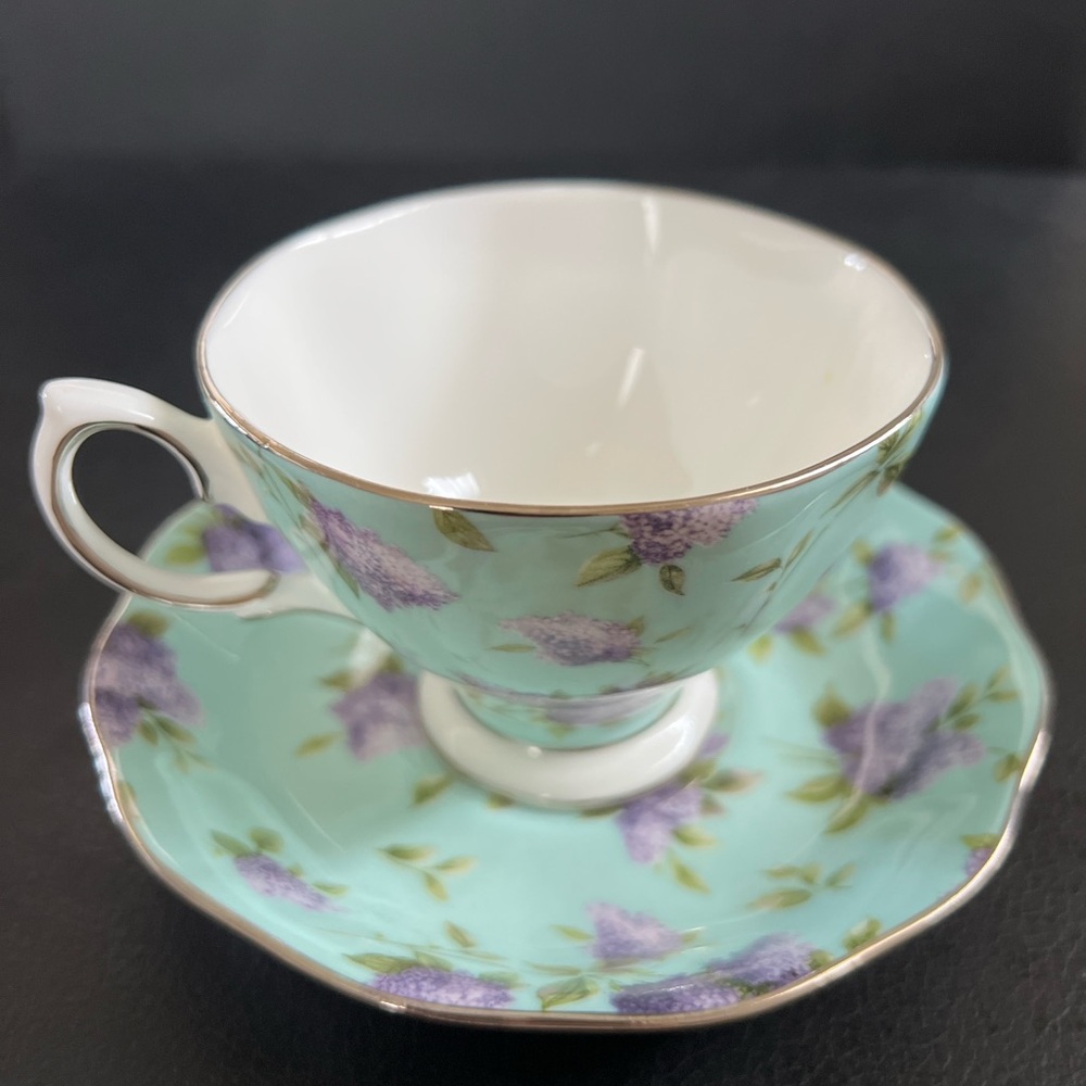 Royal Albert Archive Collection Floral Teacup and Saucer Set